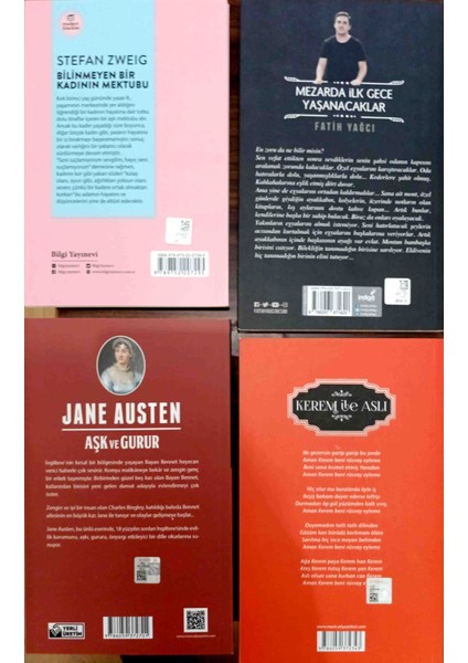 Bilinmeyen Bir Kadının Mektubu-Mezarda Ilk Gece Yaşanacaklar-Aşk ve Gurur-Kerem Ile Aslı fiyatları
