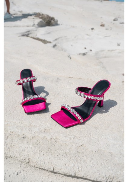 Branko Kadin Fusya Taş Detay Topuklu Ayakkabi