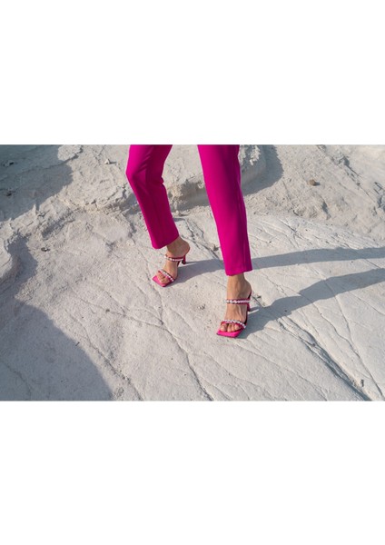 Branko Kadin Fusya Taş Detay Topuklu Ayakkabi fırsatları