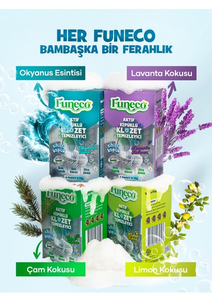 Lavanta Ferahlığı - Avantajlı Paket - 2 Kutu - 8 Paket - Tuvalet Klozet Temizleyici, Aktif Köpüklü modelleri