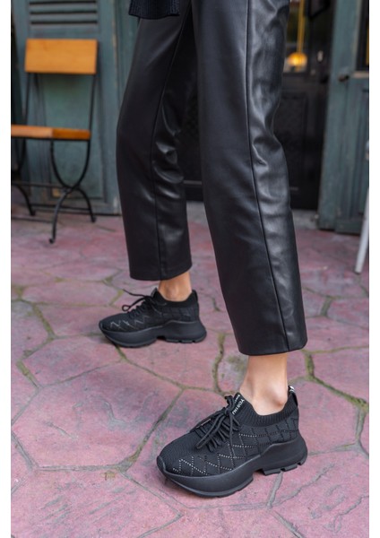 Yannis Kadin Beyaz Triko Sneakers