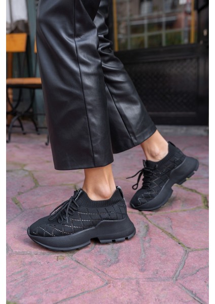 Yannis Kadin Beyaz Triko Sneakers