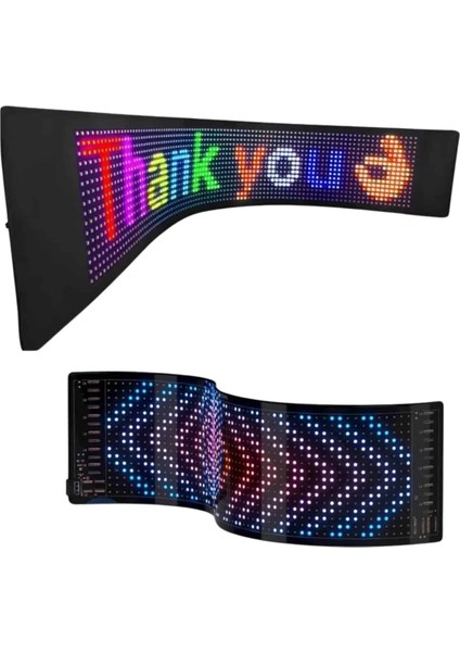 Kumandalı App Kontrollü LED Ekran 16X192 LED Matrix Araç Camı Yazısı modelleri