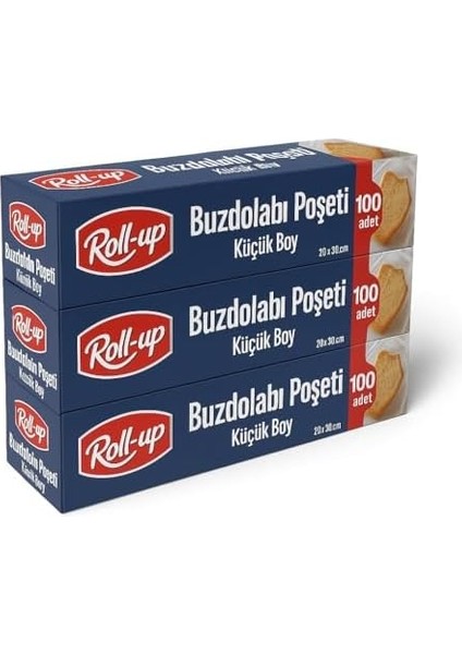 Roll-Up Küçük Boy Buzdolabı Poşeti 20X30CM 100'LÜ x 3 Paket (300 Adet) fiyatları