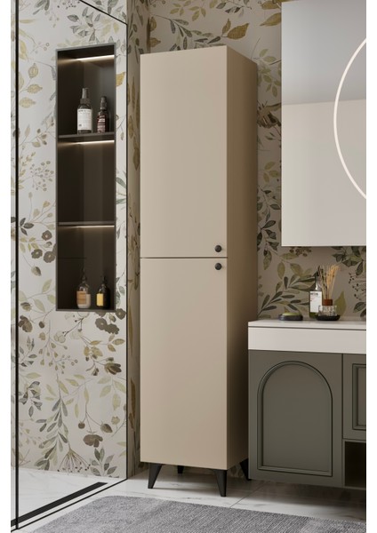 Ramses Düz Kapaklı Mdf Banyo Dolabı- Kiler Dolabı- Mutfak Dolabı - Çok Amaçlı Saklama Dolabı