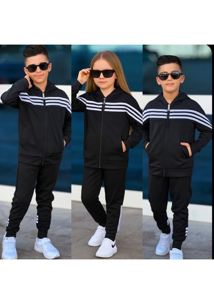 Unisex Ceketli Çocuk Eşofman Takım