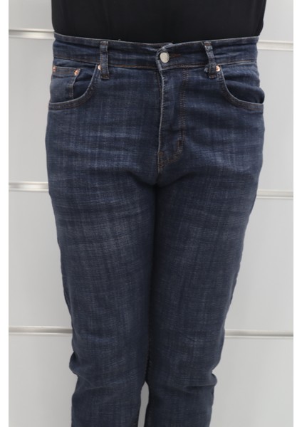Fistan Store Erkek Lacivert Yüksek Bel Rahat Kesim Boru Paça Jean Pantolon fiyatları