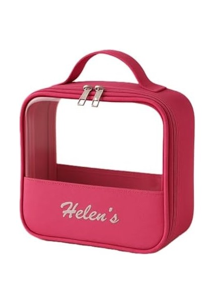 Pvc Şeffaf Seyahat Makyaj Kozmetik Çantası (Pembe) modelleri