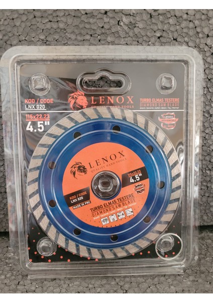 Turbo Elmas Testere 115 mm × 22,2 mm – Beton, Seramik ve Doğal Taş Için Yüksek Hızlı Kesim