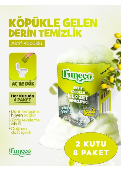 Limon Ferahlığı - Avantajlı Paket - 2 Kutu - 8 Paket - Tuvalet Klozet Temizleyici, Aktif Köpüklü
