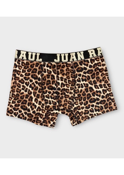 Erkek Boxer-Leopar DESENLI(%95PAMUK)