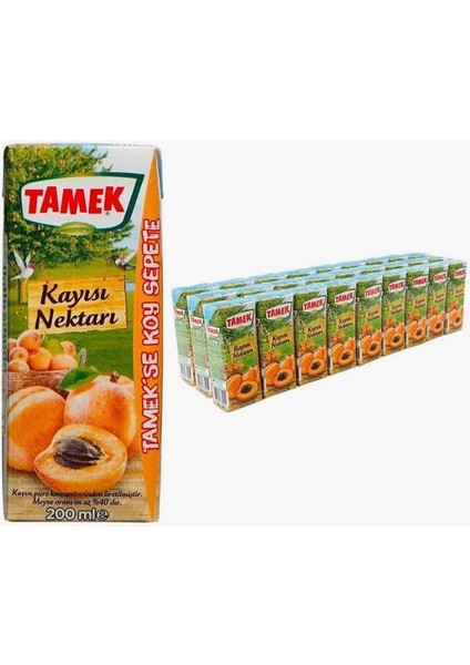 Tamek Kayısı Nektarı Lf 200 cc x 27 Adet