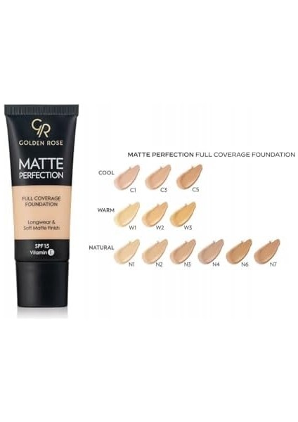 Golden Rose Matte Perfection Foundation No:natural 6 - Fondöten modelleri
