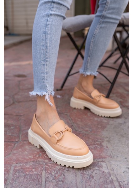 Freja Kadin Bej Oxford Ayakkabi
