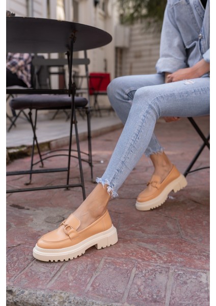 Freja Kadin Bej Oxford Ayakkabi fırsatları