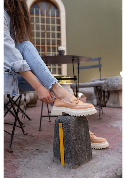 Freja Kadin Bej Oxford Ayakkabi