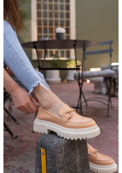 Freja Kadin Bej Oxford Ayakkabi