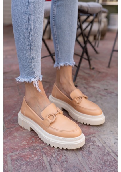 Freja Kadin Bej Oxford Ayakkabi