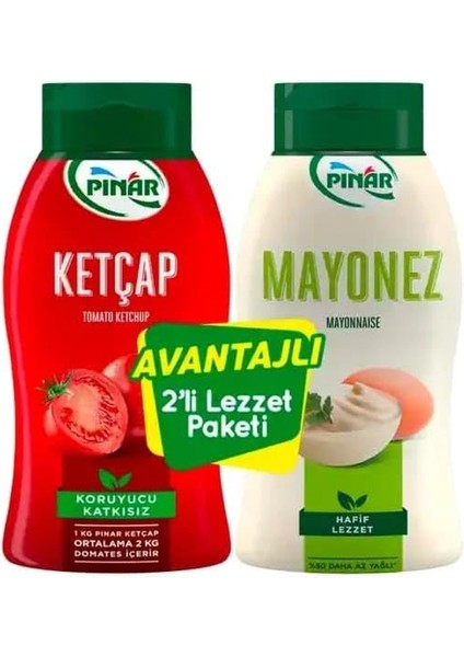Pınar Ketçap 420 Gr+Mayonez 350 Gr(%50 Az Yağlı)
