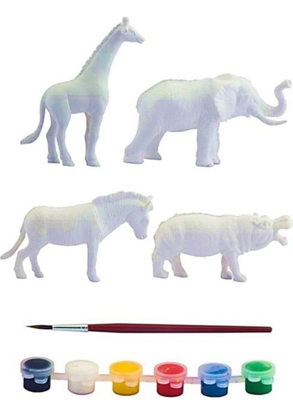 Hayvanlar Alemi Yıkanabilir 3D Oyuncak Boyama Seti