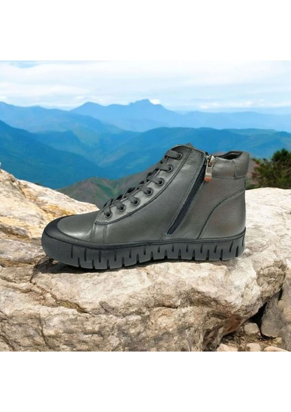 C-112 Erkek Hakiki Deri Rahat Kaymaz Taban Fermuarlı Kışlık Bot indirimleri