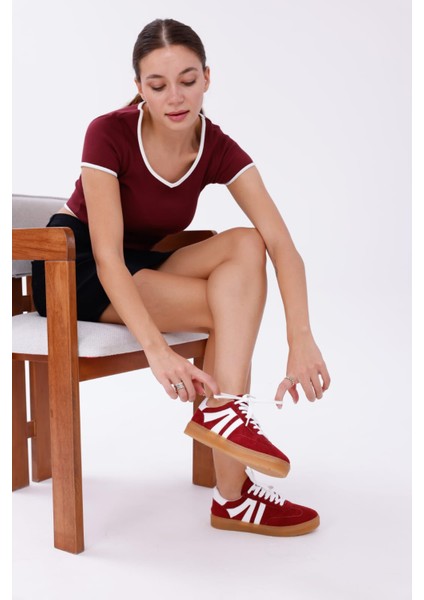 Kadın Sneaker Bağcıklı Düz Ortopedik Taban Günlük Rahat Spor Ayakkabı modelleri