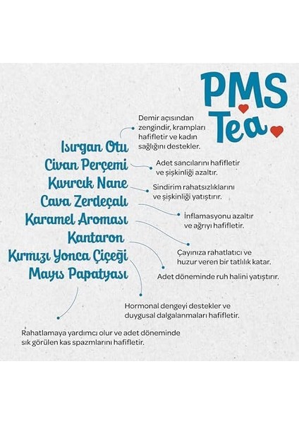 Lazika Kadın Çayları Serisi – Pms Çayı, Emzirme Çayı ve Güzellik Çayı, 20 Piramit Poşet Çay (Pms Çayı)