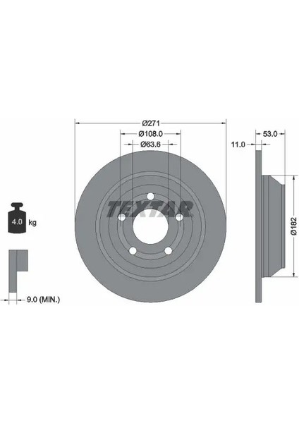 92327403 Arka Fren Diski 2413300 L1TC2A315AA (2 Adet Fiyatıdır)
