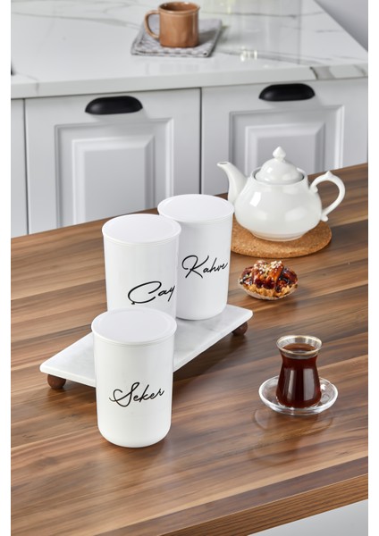 3'lü 900ML Akrilik Kapaklı Akrilik (Plastik) Saklama Kabı Mermer Stantlı Kavanoz Seti 4lü Set fiyatları