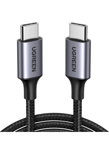 Usb-C 60W 3A Qc Pd Örgülü Hızlı Şarj Kablosu, 0,5 Metre, Siyah, 50149