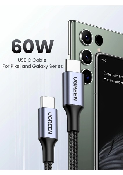 Usb-C 60W 3A Qc Pd Örgülü Hızlı Şarj Kablosu, 0,5 Metre, Siyah, 50149 fiyatları