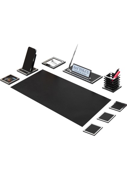 Asel Sümen Takımı 9 Parça Siyah