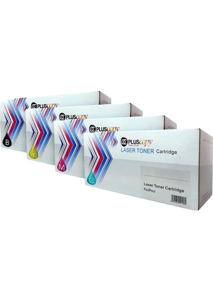 Pluscopy Uyumlu Ithal Tonerler, CRG-067 Muadil 4 Renk Toner Seti - LBP633CDW / MF651CDW / MF655CDW / MF657CDW