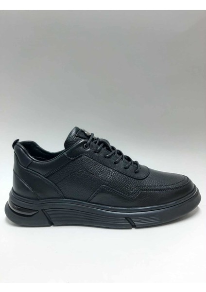 Hakiki Deri Bağcıklı Siyah Kışlık Erkek Ayakkabı C-9801862PPT