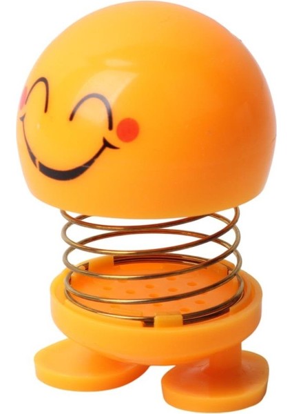 Mutlu Olan Emoji Smile Zıp Zıp Kafa 8 cm Araba Torpido Süsü Masaüstü Dekoratif Figür Pasta Süsü modelleri