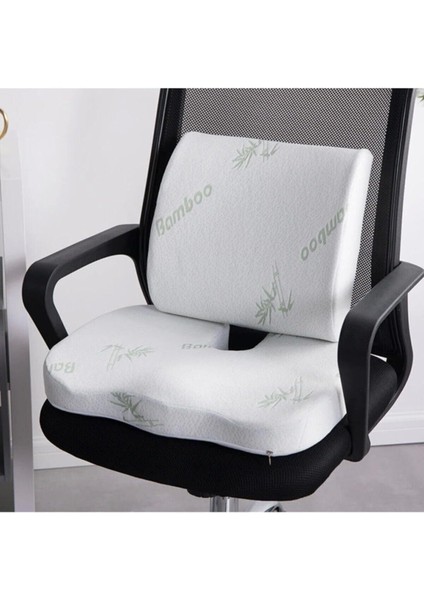 Bambu Kılıflı Oturma ve Sırt Yastığı Seti