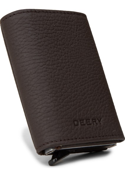Hakiki Deri Kahverengi Mekanizmalı Dikey Erkek Cüzdanı - 00632MKHVZ02 fiyatları