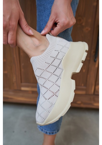 Alice Kadın Sari Trıko Sneakers