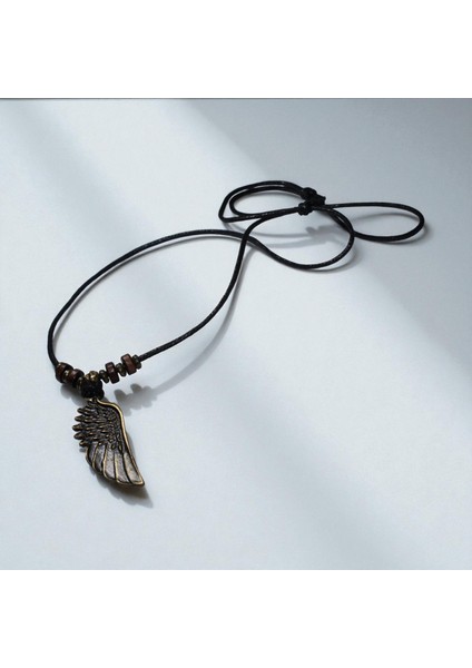 Kanat Kolye – El Yapımı, Ayarlanabilir Pamuk Ip & Ahşap Boncuk Detaylı indirimleri