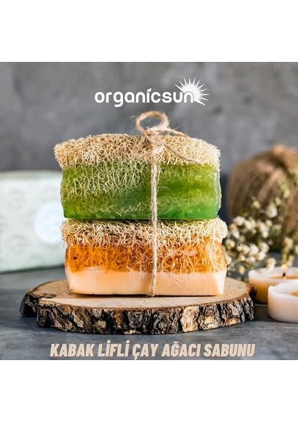 Organicsun Doğal Kabak Lifli Çay Ağacı Sabunu 120 gr x 3 Adet Tüm Cilt Tipleri Için Sivilce ve Siyah Nokta Karşıtı fiyatları