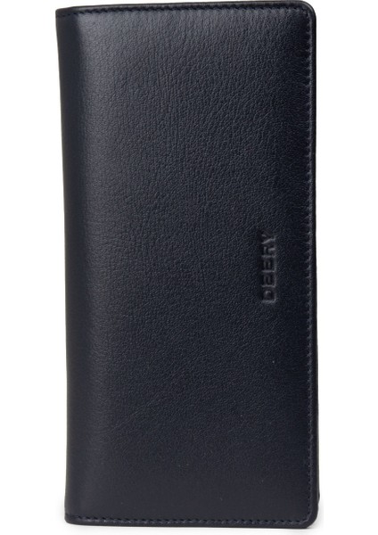 Erkek Lacivert Hakiki Deri Telefon Bölmeli Cüzdan - 00804MLCVZ02