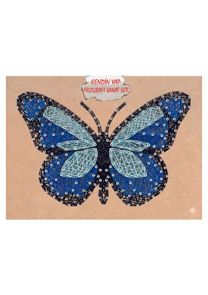 Ip Sanatı Dikkat Geliştirici El Becerisi Çocuk Montessori Eğitimi Filografi Hazır Set Kelebek modelleri