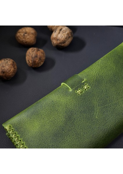 Uzun Cüzdan Bilek Askılı Gerçek Deri El Yapımı Telefon Çantası