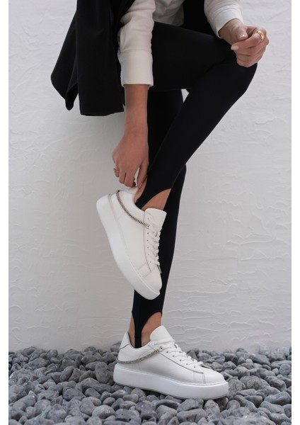 Polinas Kadin Camel Taş Detay Gercek Deri Suet Sneaker modelleri