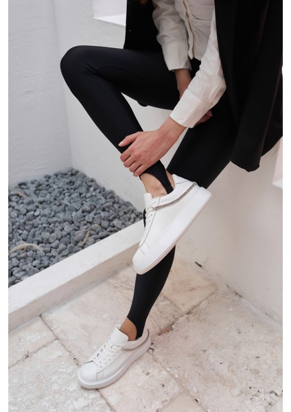 Polinas Kadin Camel Taş Detay Gercek Deri Suet Sneaker