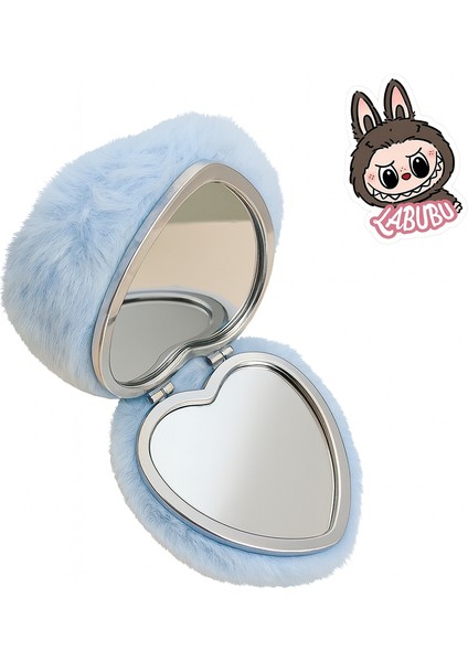 Labubu Peluş Anahtarlık – Kalpli Aynalı Sevimli Kawaii Aksesuar
