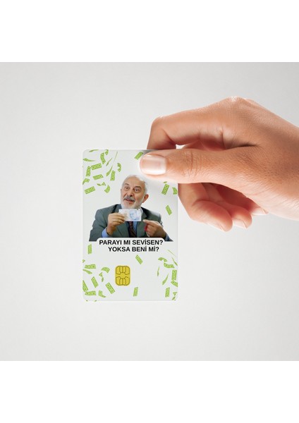 Zaza Dayı "parayı Mı Sevisen Beni Mi?" Yazılı Kart Kaplama Sticker