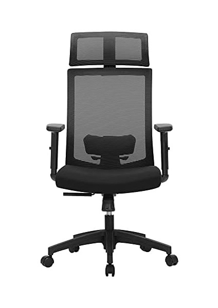 Ofis Koltuğu, File Kaplamalı Masa, Ayarlanabilir Bel Desteği, Koltuk Başlığı ve Kolçaklar, 120'YE Kadar Ayarlanabilir Eğim Açısı, Siyah, OBN55BK, 6660 (97-105,5) cm fiyatları