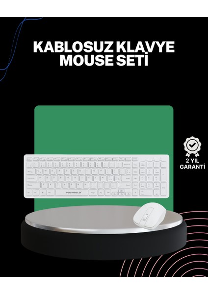 2.4 Ghz Wireless Kablosuz Klavye Mouse Seti Tv Pc Uyumlu