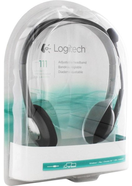 Logitech 981-000593 H111 Stereo Kulaklık Sterio Jacklı fiyatları